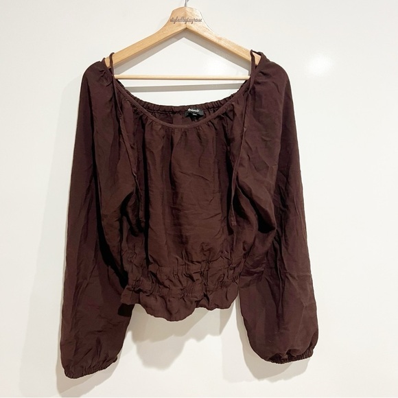 Madewell Twill Tie-Back Cutout Top - Picture 4 of 7